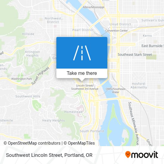 Southwest Lincoln Street map
