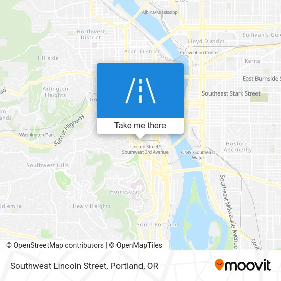 Southwest Lincoln Street map