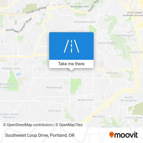 Southwest Loop Drive map