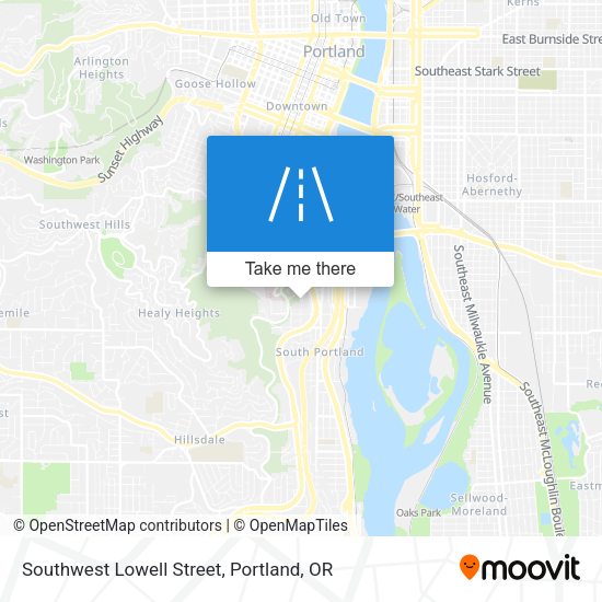 Southwest Lowell Street map