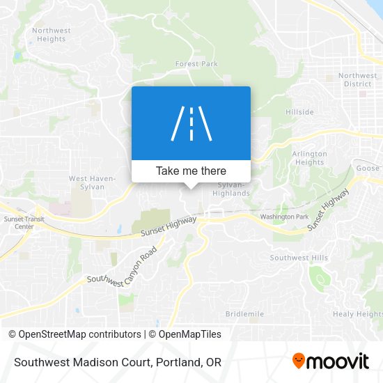 Southwest Madison Court map