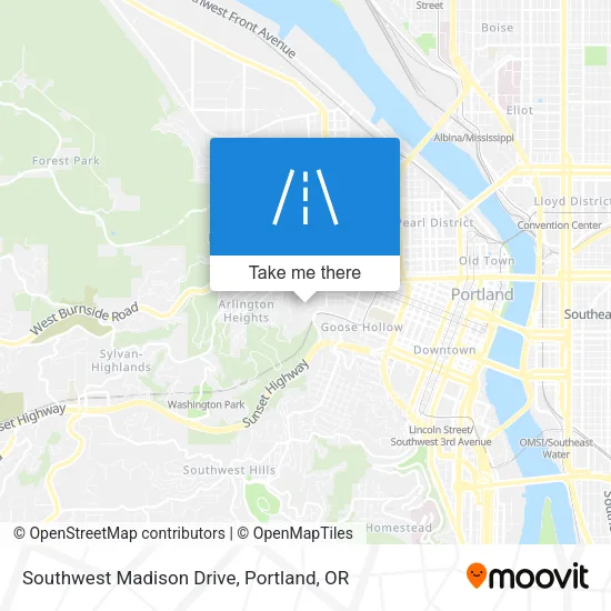 Southwest Madison Drive map