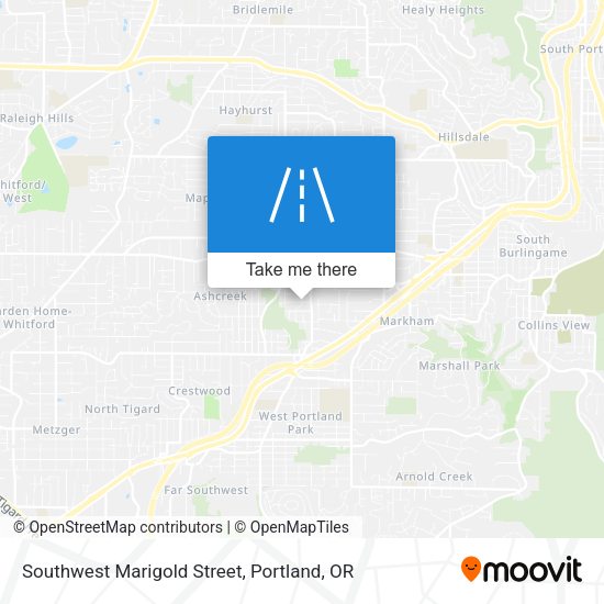 Southwest Marigold Street map