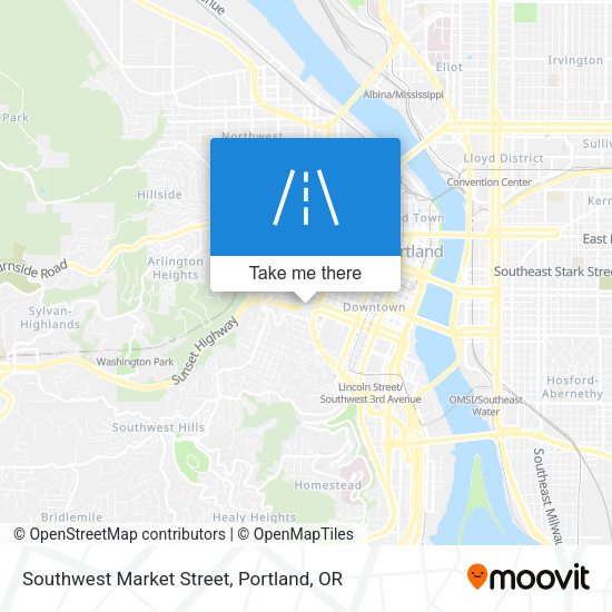 Mapa de Southwest Market Street