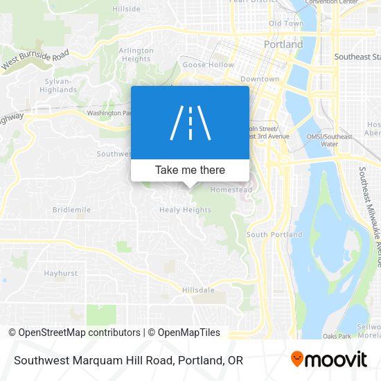 Mapa de Southwest Marquam Hill Road
