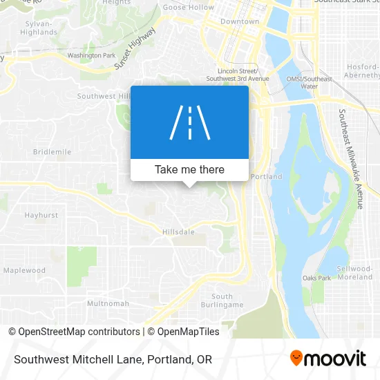 Southwest Mitchell Lane map