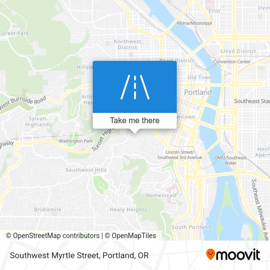 Southwest Myrtle Street map