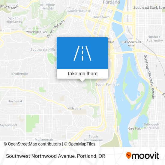 Mapa de Southwest Northwood Avenue