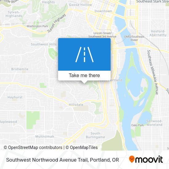 Southwest Northwood Avenue Trail map