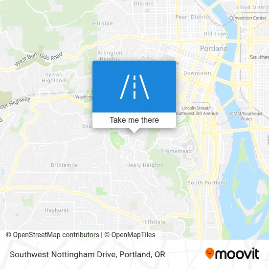 Southwest Nottingham Drive map