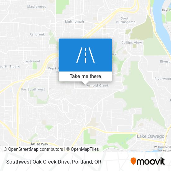 Southwest Oak Creek Drive map