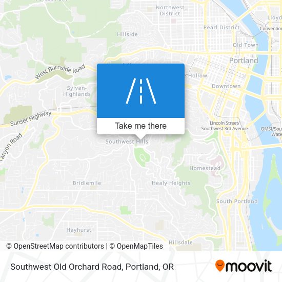 Southwest Old Orchard Road map
