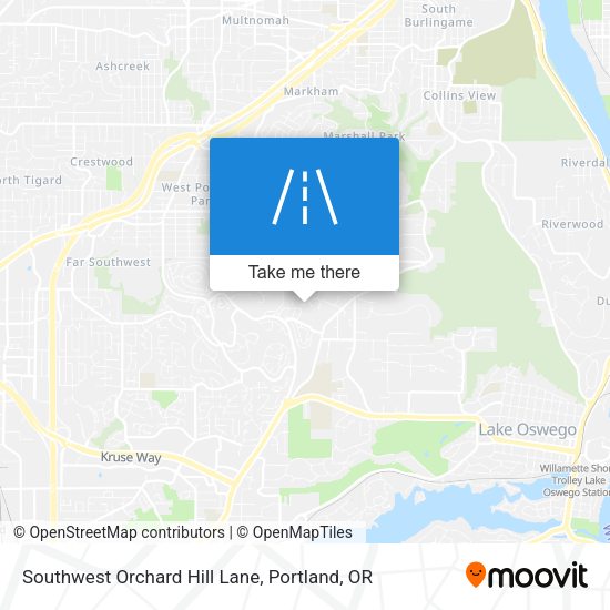Southwest Orchard Hill Lane map