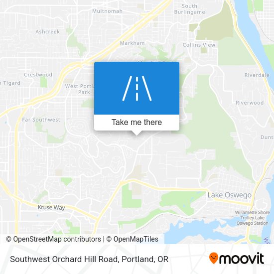 Southwest Orchard Hill Road map