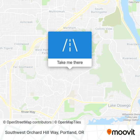 Southwest Orchard Hill Way map