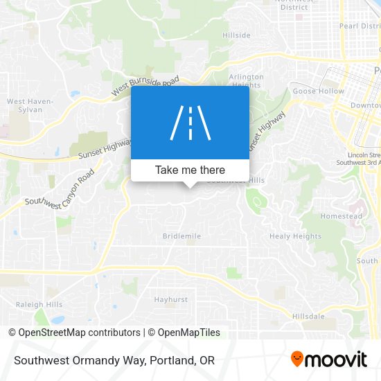 Southwest Ormandy Way map