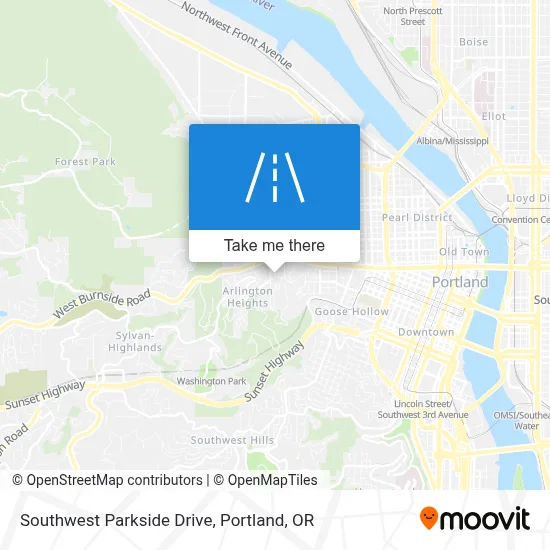 Southwest Parkside Drive map