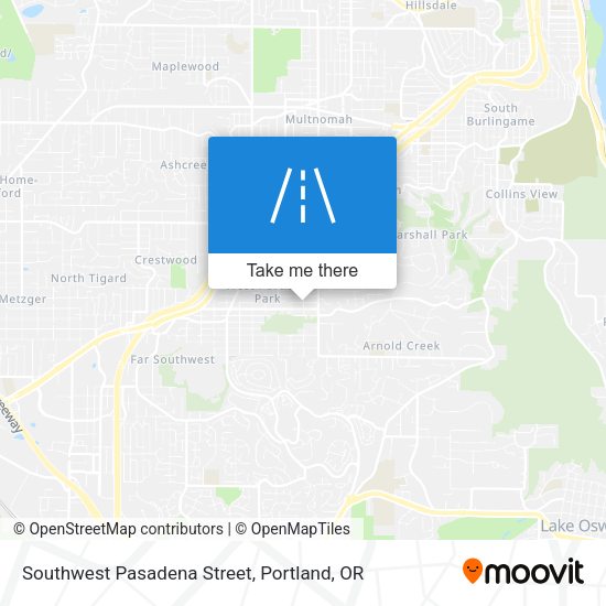 Southwest Pasadena Street map