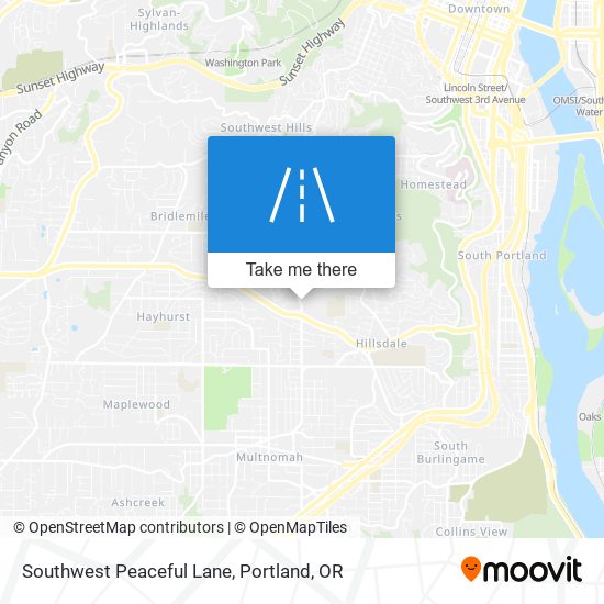 Southwest Peaceful Lane map