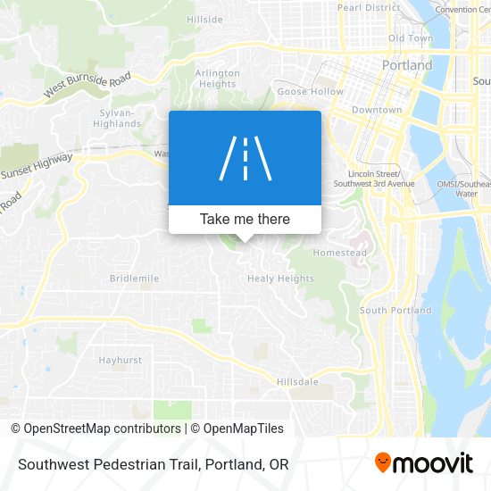 Mapa de Southwest Pedestrian Trail