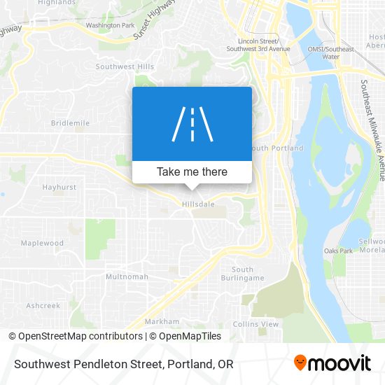 Mapa de Southwest Pendleton Street