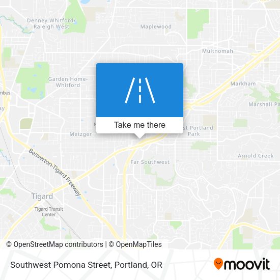 Southwest Pomona Street map