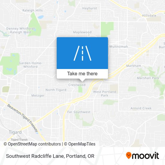 Mapa de Southwest Radcliffe Lane