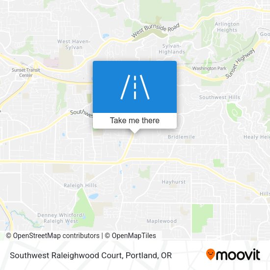 Mapa de Southwest Raleighwood Court