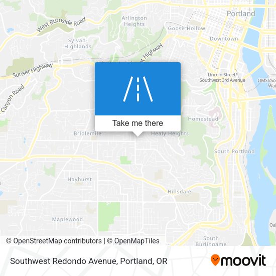 Southwest Redondo Avenue map