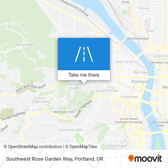 Southwest Rose Garden Way map