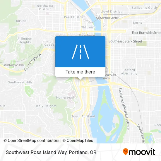Southwest Ross Island Way map