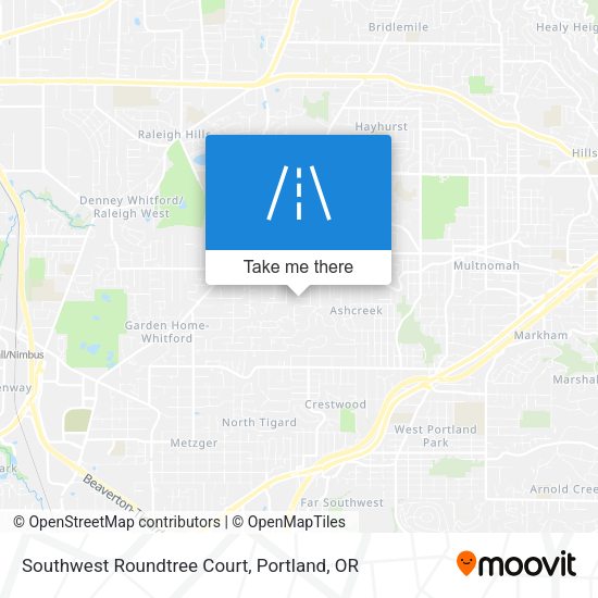Southwest Roundtree Court map