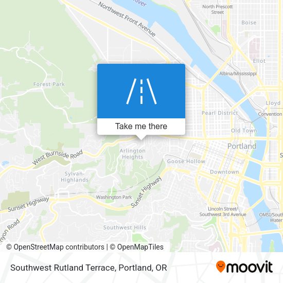 Southwest Rutland Terrace map