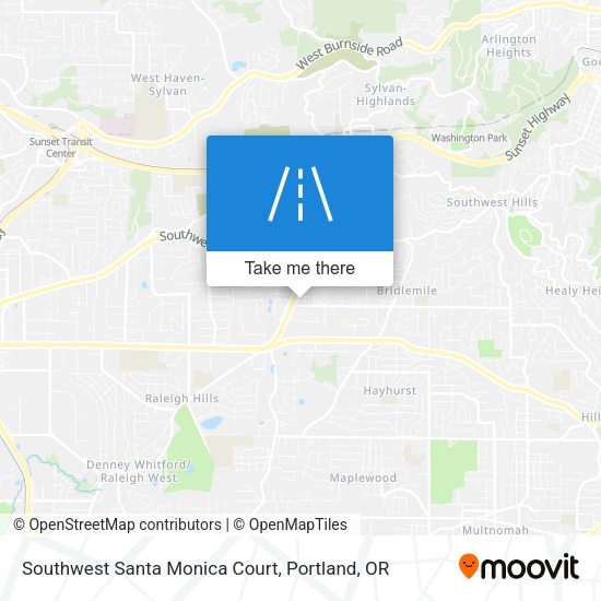 Mapa de Southwest Santa Monica Court