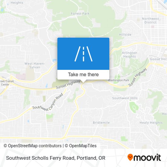 Mapa de Southwest Scholls Ferry Road