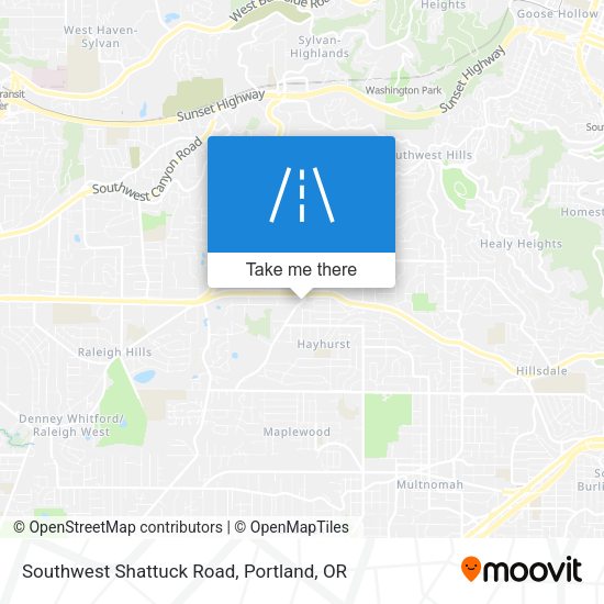 Mapa de Southwest Shattuck Road