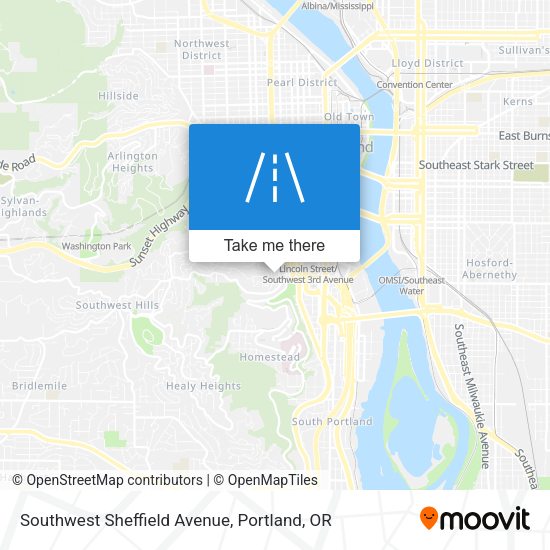 Southwest Sheffield Avenue map