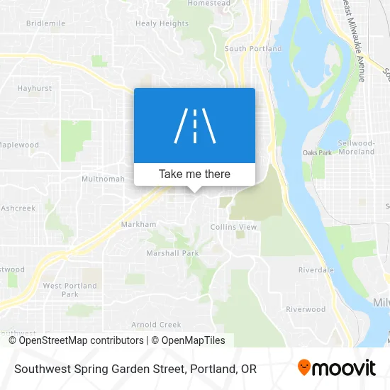 Southwest Spring Garden Street map