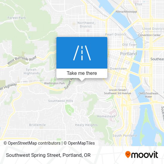 Southwest Spring Street map