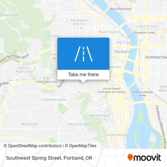 Southwest Spring Street map