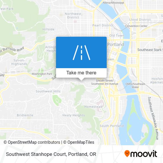 Southwest Stanhope Court map