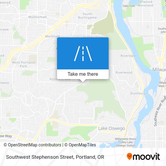 Southwest Stephenson Street map