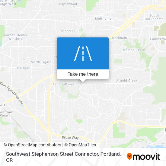 Mapa de Southwest Stephenson Street Connector