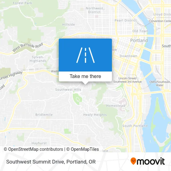 Southwest Summit Drive map