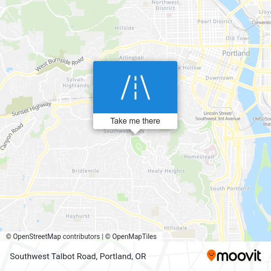 Southwest Talbot Road map