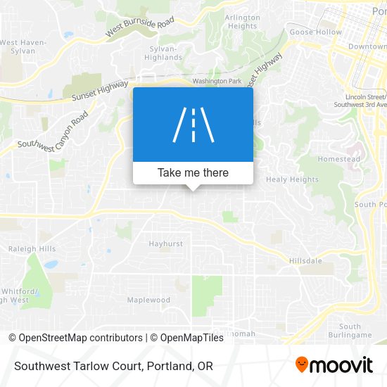 Southwest Tarlow Court map