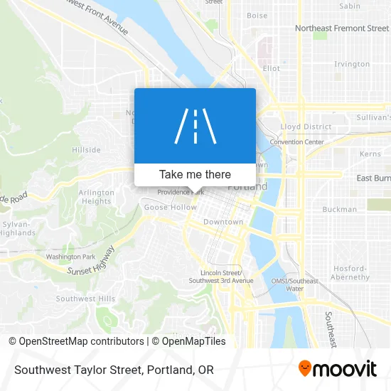 Southwest Taylor Street map