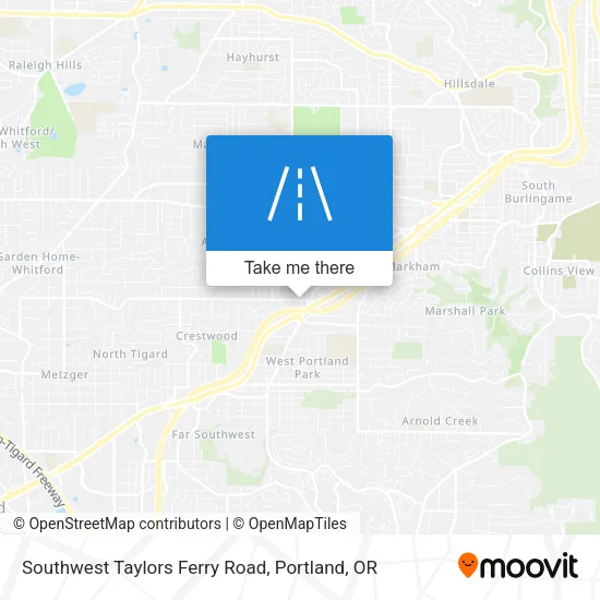 Southwest Taylors Ferry Road map