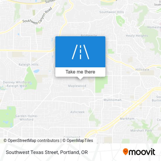 Mapa de Southwest Texas Street