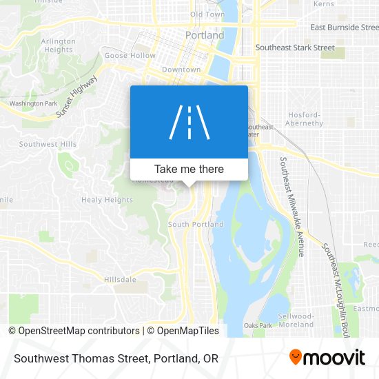 Mapa de Southwest Thomas Street